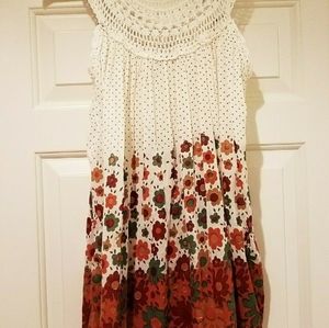 Chaudry KC Boho Halter Airy Cotton Top/Tunic - Large